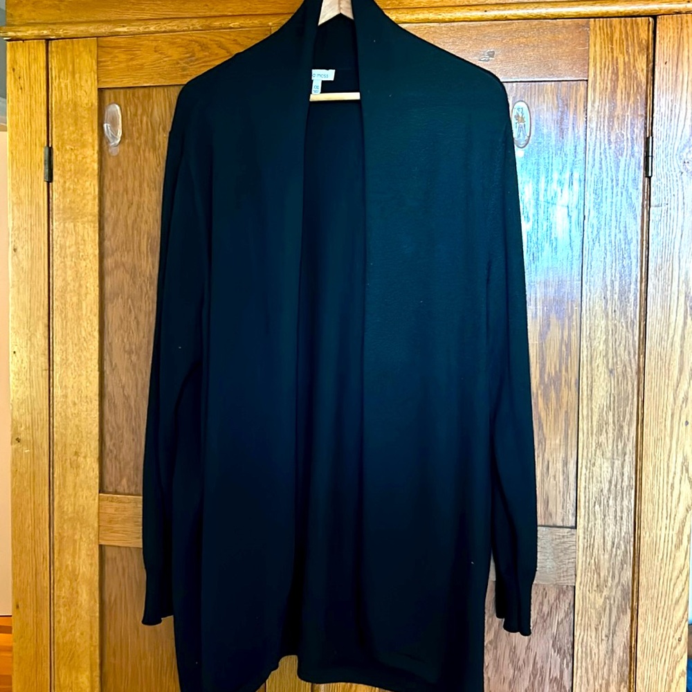 SWEATER WEATHER.  Ella Moss loose fit bllk sweater thigh length, XXLsome pilling